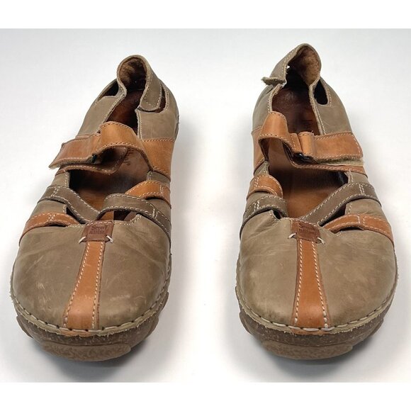 JOSEF SEIBEL Womens 11 41 Beige Tan LEATHER European Comfort SHOES Mary Jane EUC - Picture 3 of 6